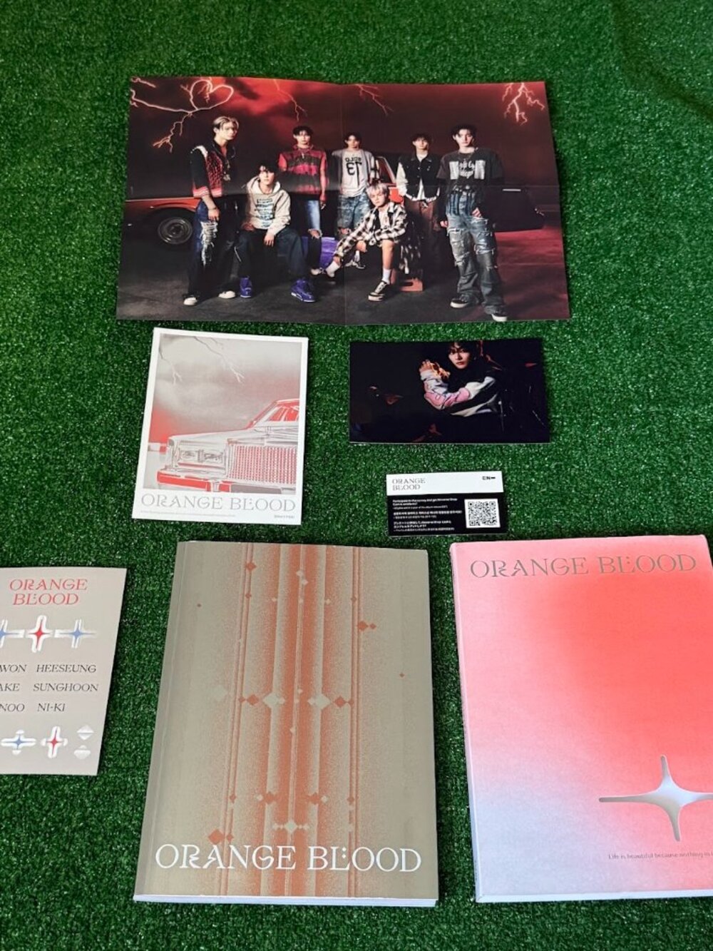 ENHYPEN Orange Blood KSANA Ver Album CD Photobook Posters Stickers K-Pop 2023
